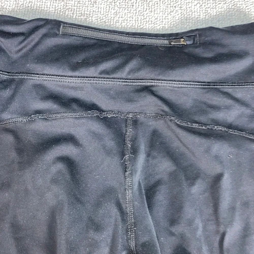 Nike Running Leggings Womens XS Black Athletic Tights Mesh Panel Reflective Logo